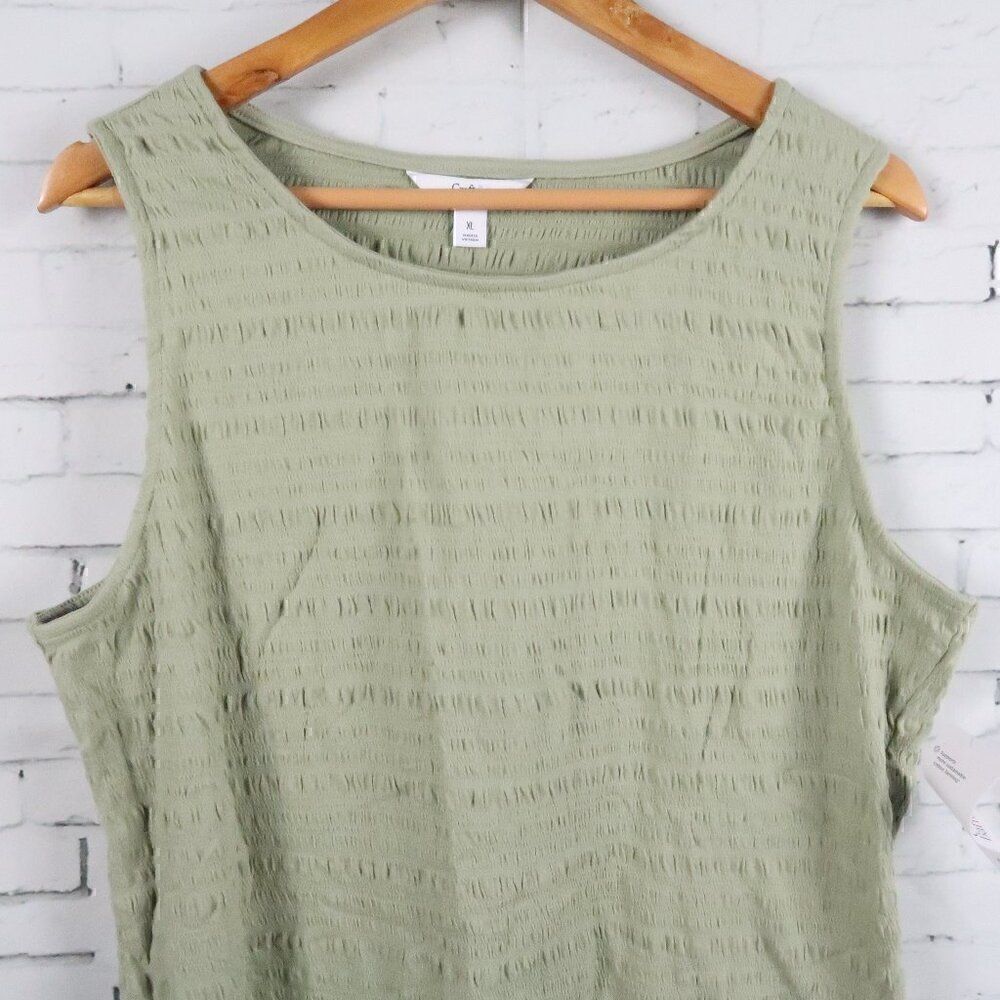 CROFT & BARROW LIGHT GREEN SLEEVELESS ROUND NECK TANK TOP SIZE XL - Picture 5 of 6